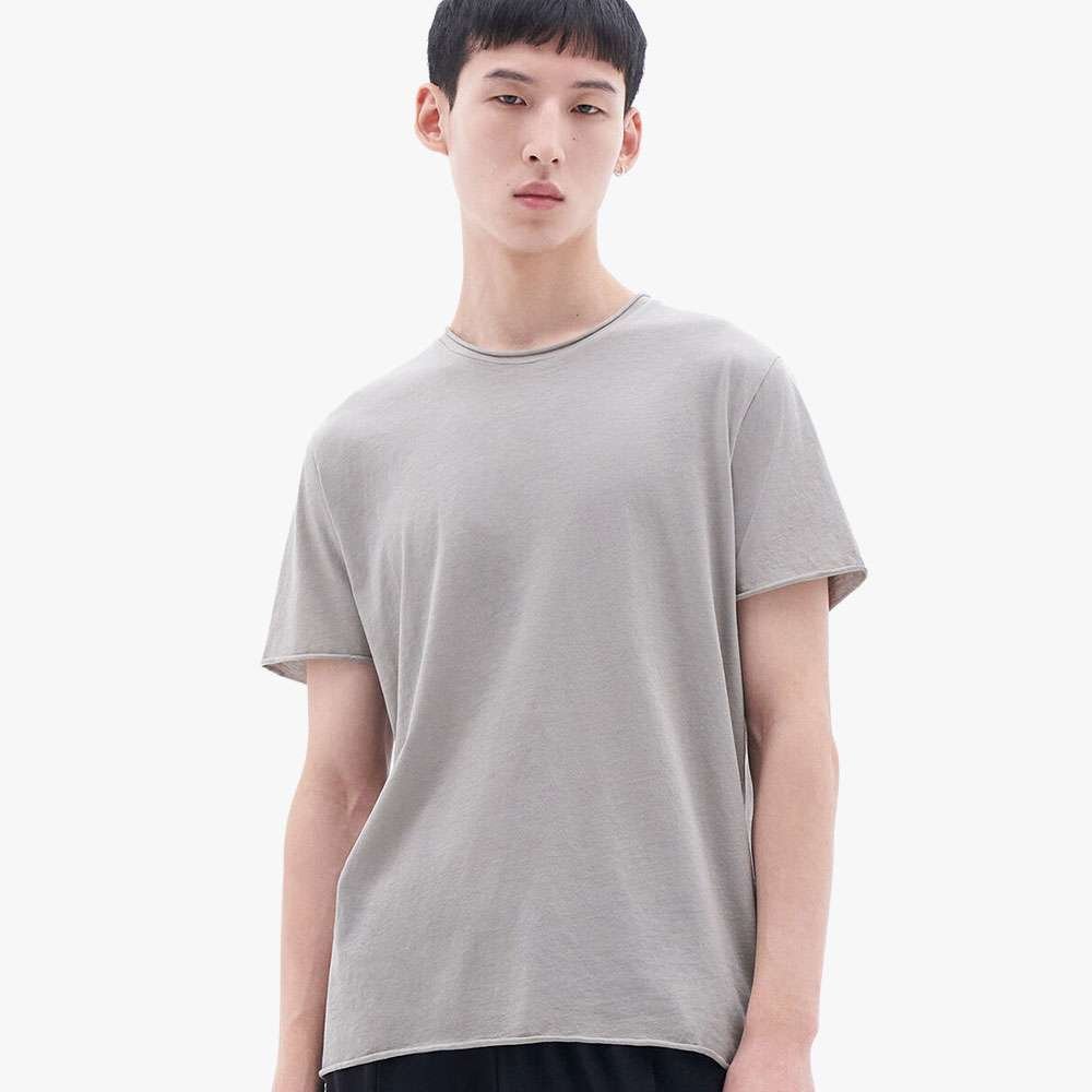 Roll Neck Tee Oyster Grey